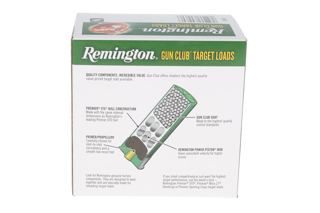 REMINGTON 12 Gauge 2-3/4 Inch 1-1/8 oz 8 Shot Gun Club Target Loads 25/Box